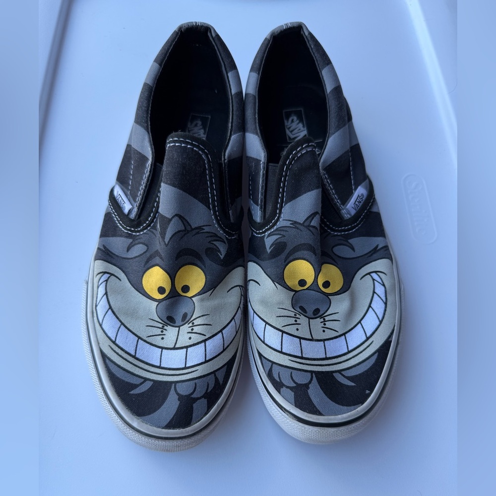 Vans Black and Gray Slip-On Shoes